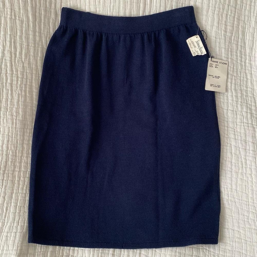 Vintage Marie St. John Navy Skirt size 10